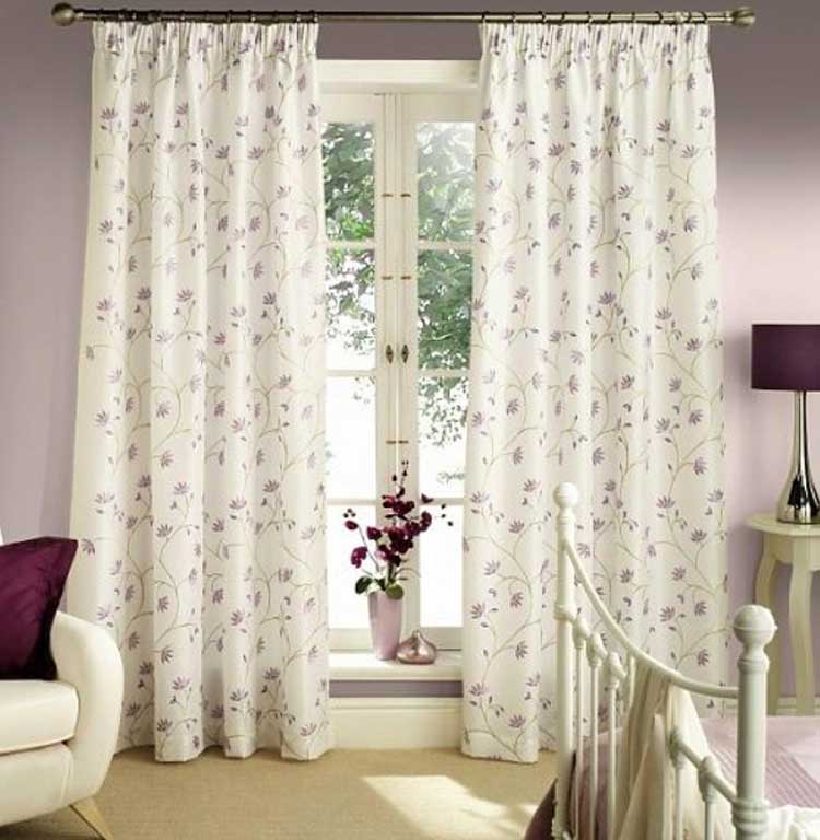 Purple Floral Motifs curtain