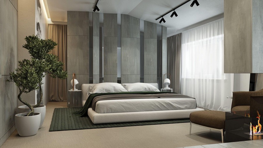 Minimalist Zen-style bed design