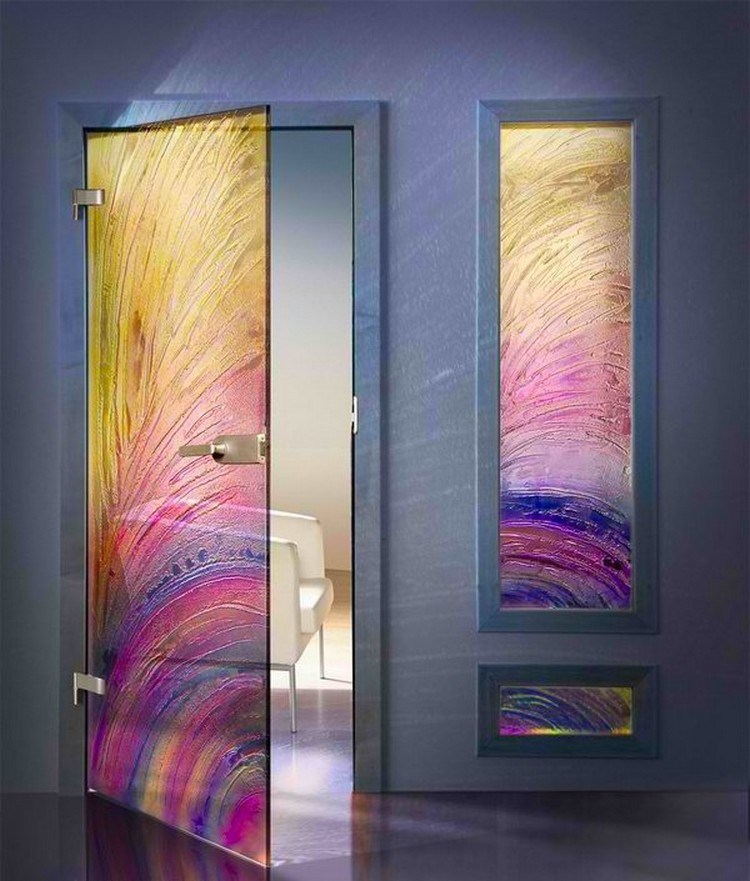 artistic glass doors